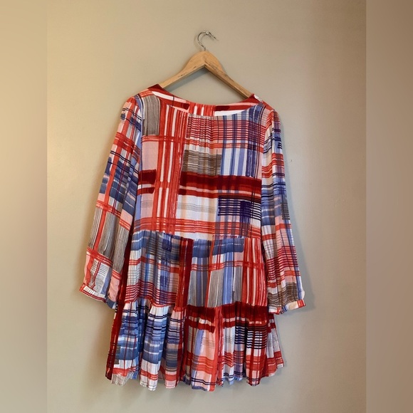 Anthropologie Maeve Lila Tiered Patchwork Ruffle Peplum Top - Picture 7 of 7